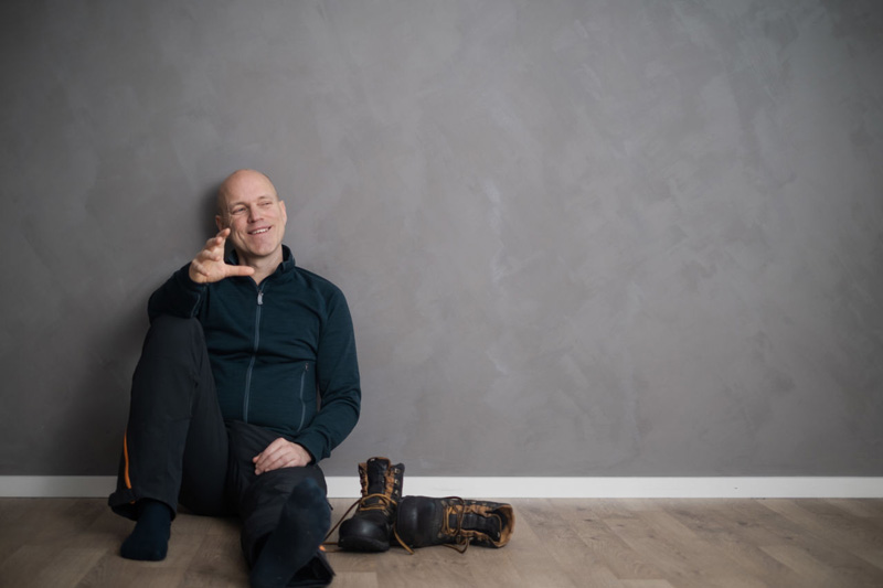 Markus with hiking boots